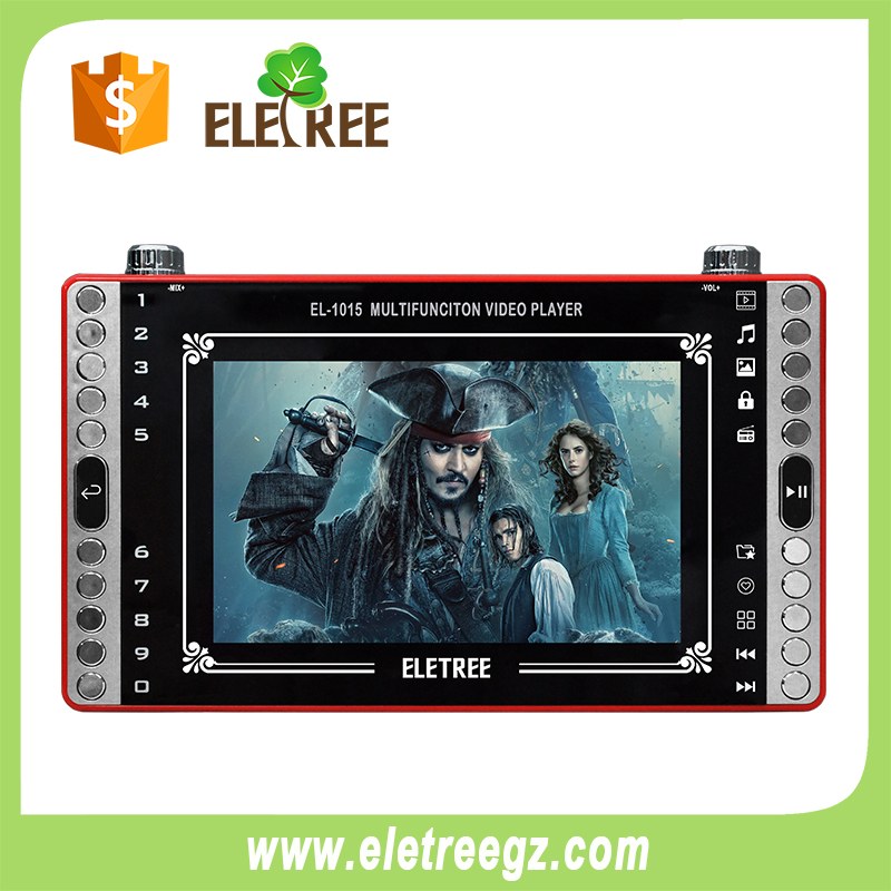 EL-1015-Eletree 8inch tempered double glass mp4 7 inch full hd hot video player with pdf reader